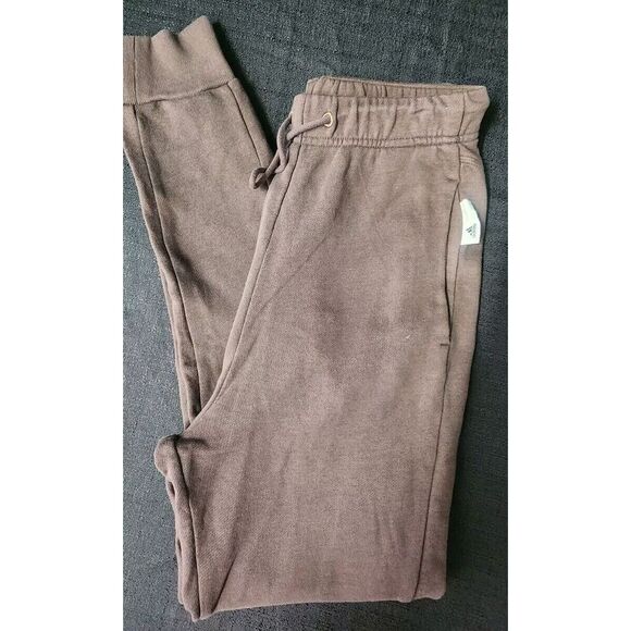 adidas Pants - Adidas Women's Brown Slim Long Joggers Size XS Logo Drawstring Lightweight EUC